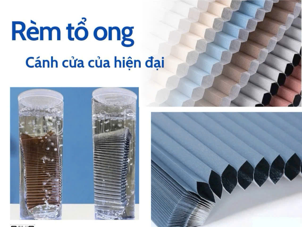 Rèm tổ ong vải polyester không dệt có ép tráng bạc