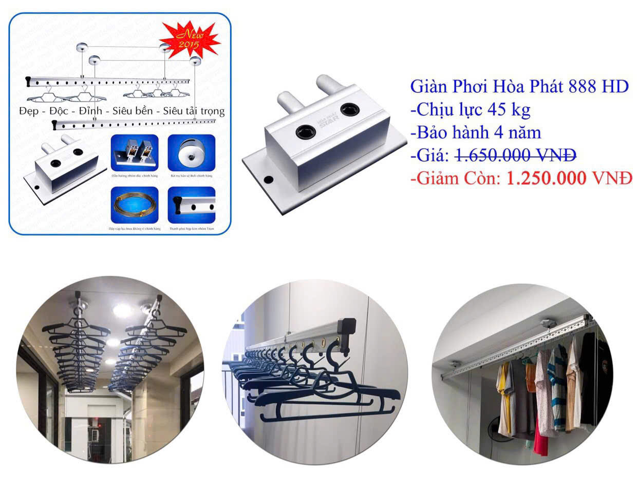 Giàn phơi Hòa Phát 888 HD