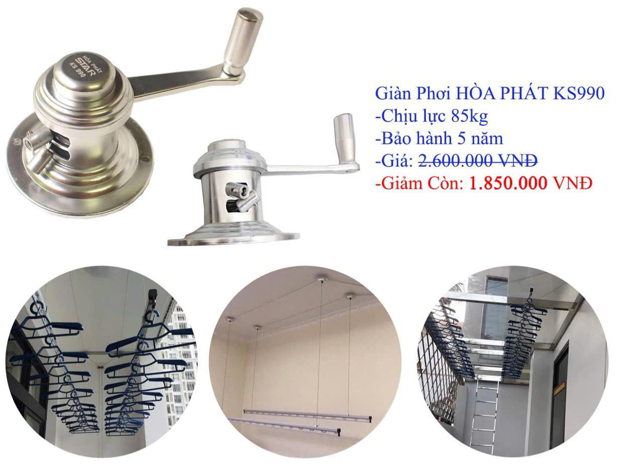 Giàn phơi Hòa Phát KS990